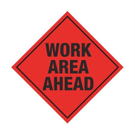 Work Area Ahead Roll-Up Sign